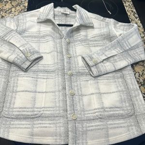 J Jill ivory/gray shacket